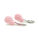 Primeiro Jogo De Colher E Garfo Em Silicone E Inox Porquinha Pokey - Rosa