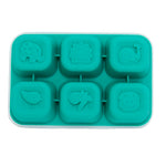 Forma Para Congelar Alimento 6 Cubos 60 Ml Elefante Ollie - Verde