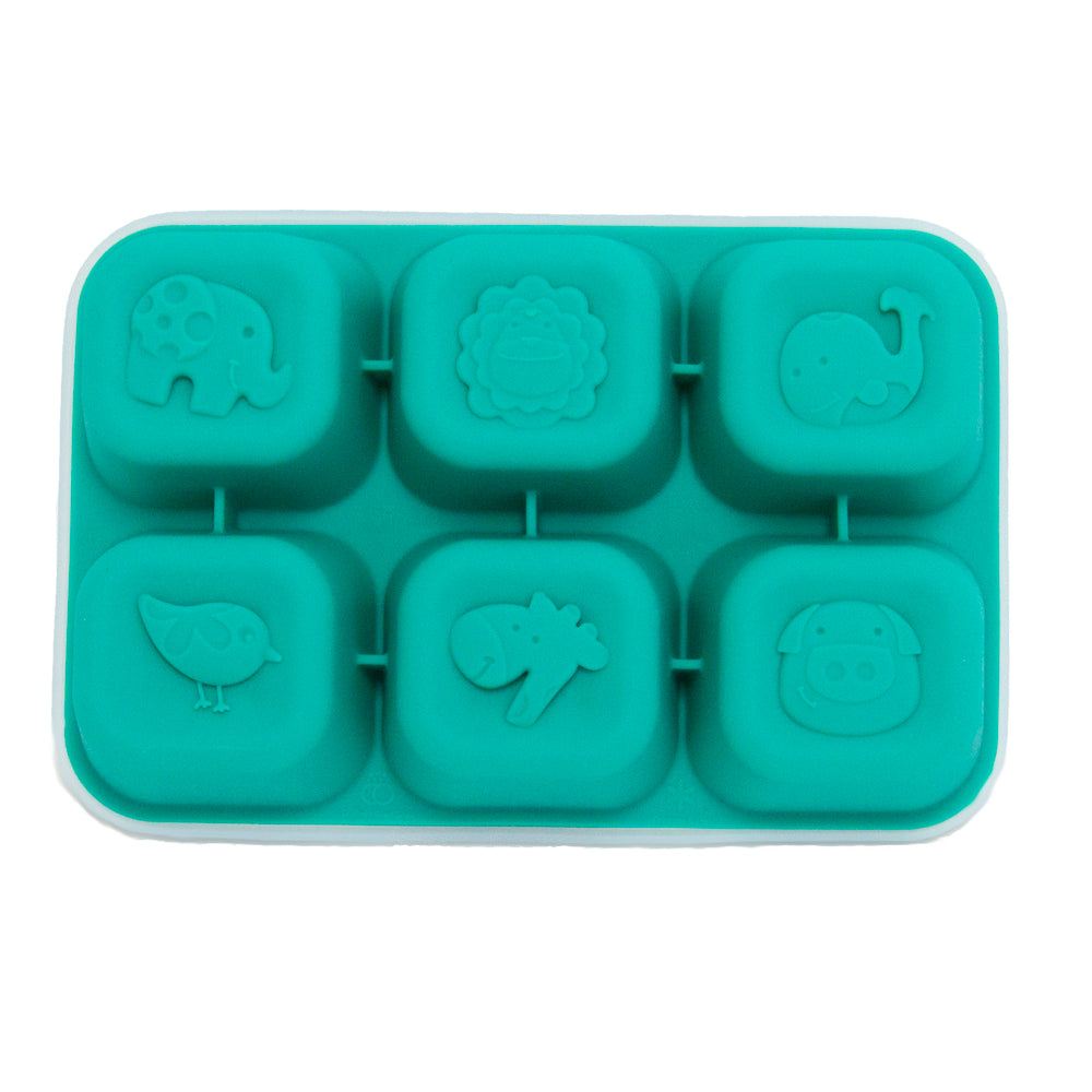 Forma Para Congelar Alimento 6 Cubos 60 Ml Elefante Ollie - Verde
