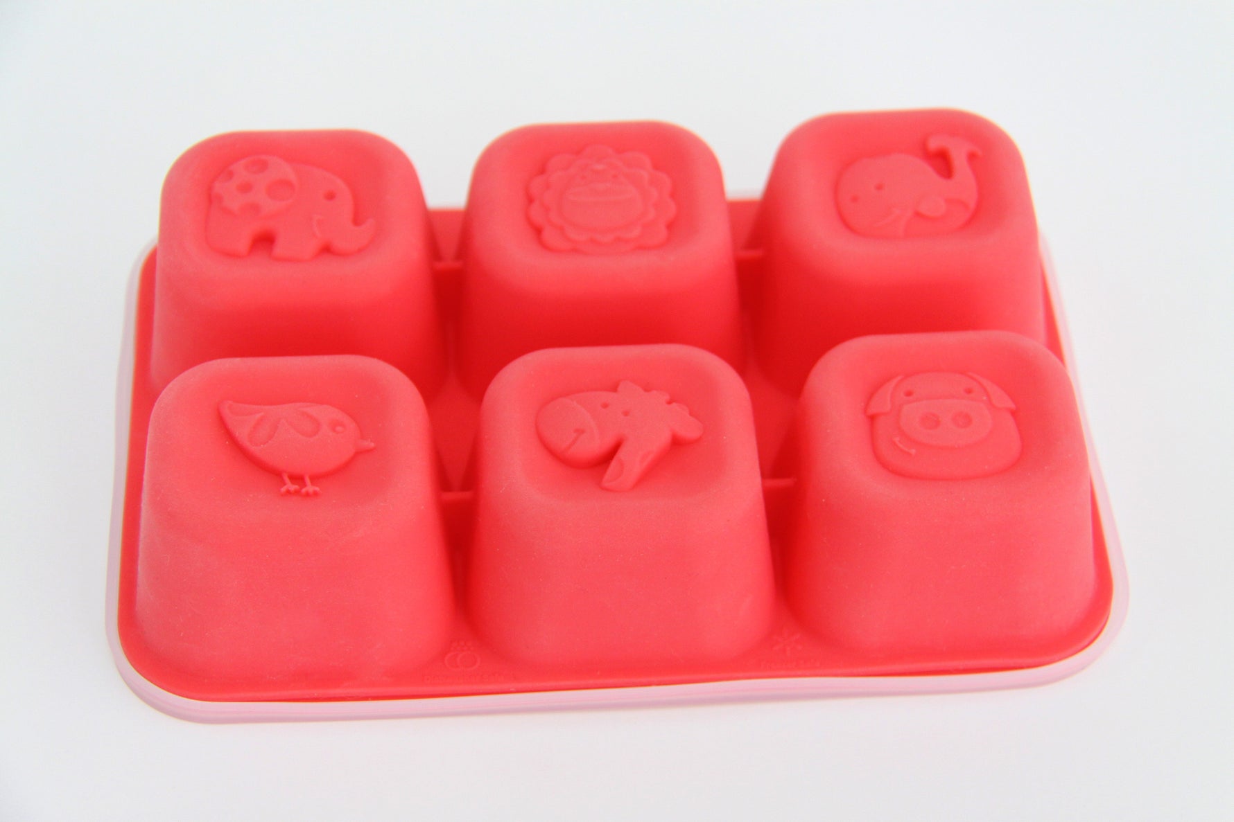 Forma Para Congelar Alimento 6 Cubos 60 Ml Leão Marcus - Vermelho