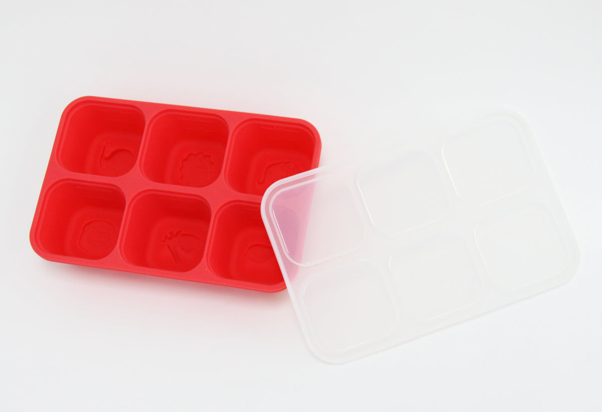 Forma Para Congelar Alimento 6 Cubos 60 Ml Leão Marcus - Vermelho
