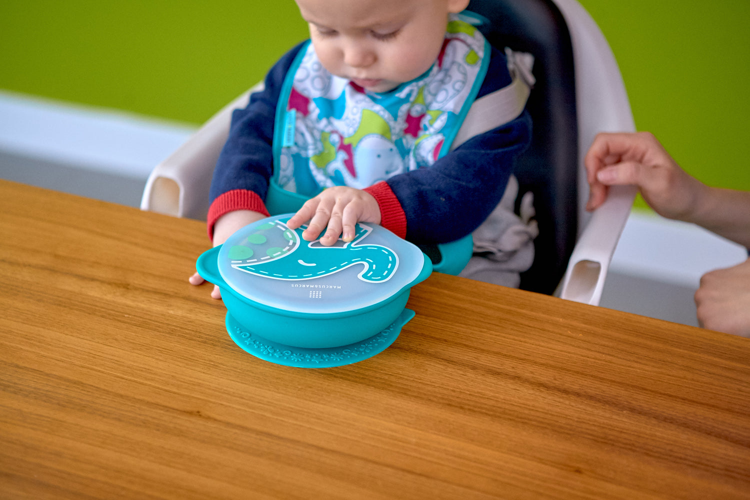 Kit de Alimentação com Copo Anatômico Elefante Ollie - Verde