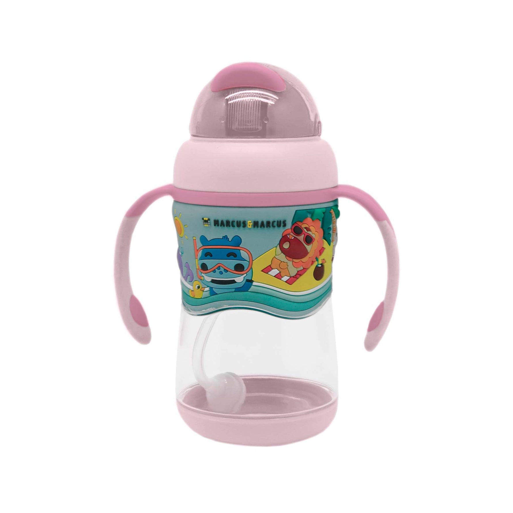Copo Anti-Vazamento 420Ml 2 Estágios Em Tritan Rosa Bebê