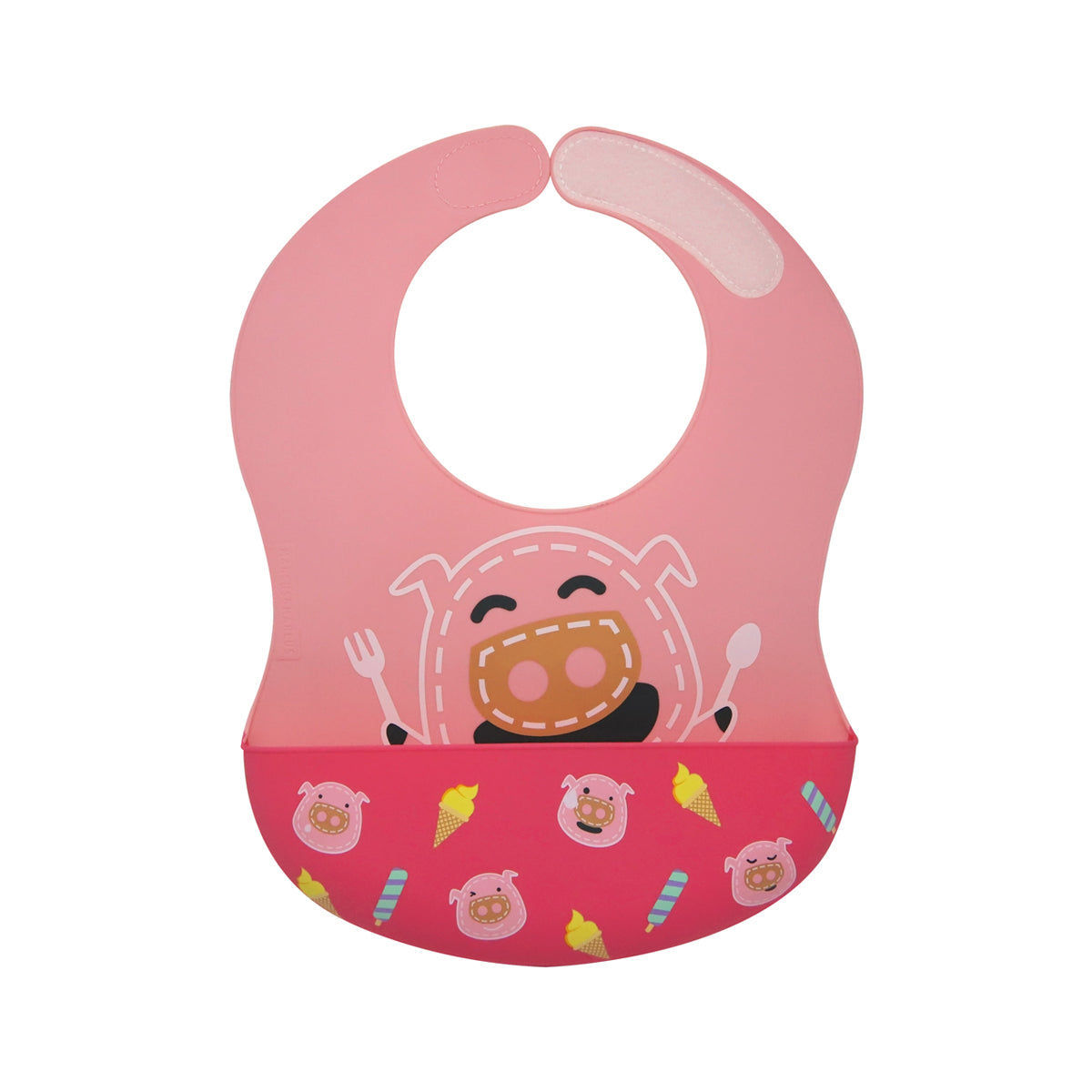 Babador Cobertura Total Xl Porquinha Pokey - Rosa