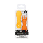 Kit Colher E Garfo Para Treinamento Em Silicone Girafa Lola - Amarelo