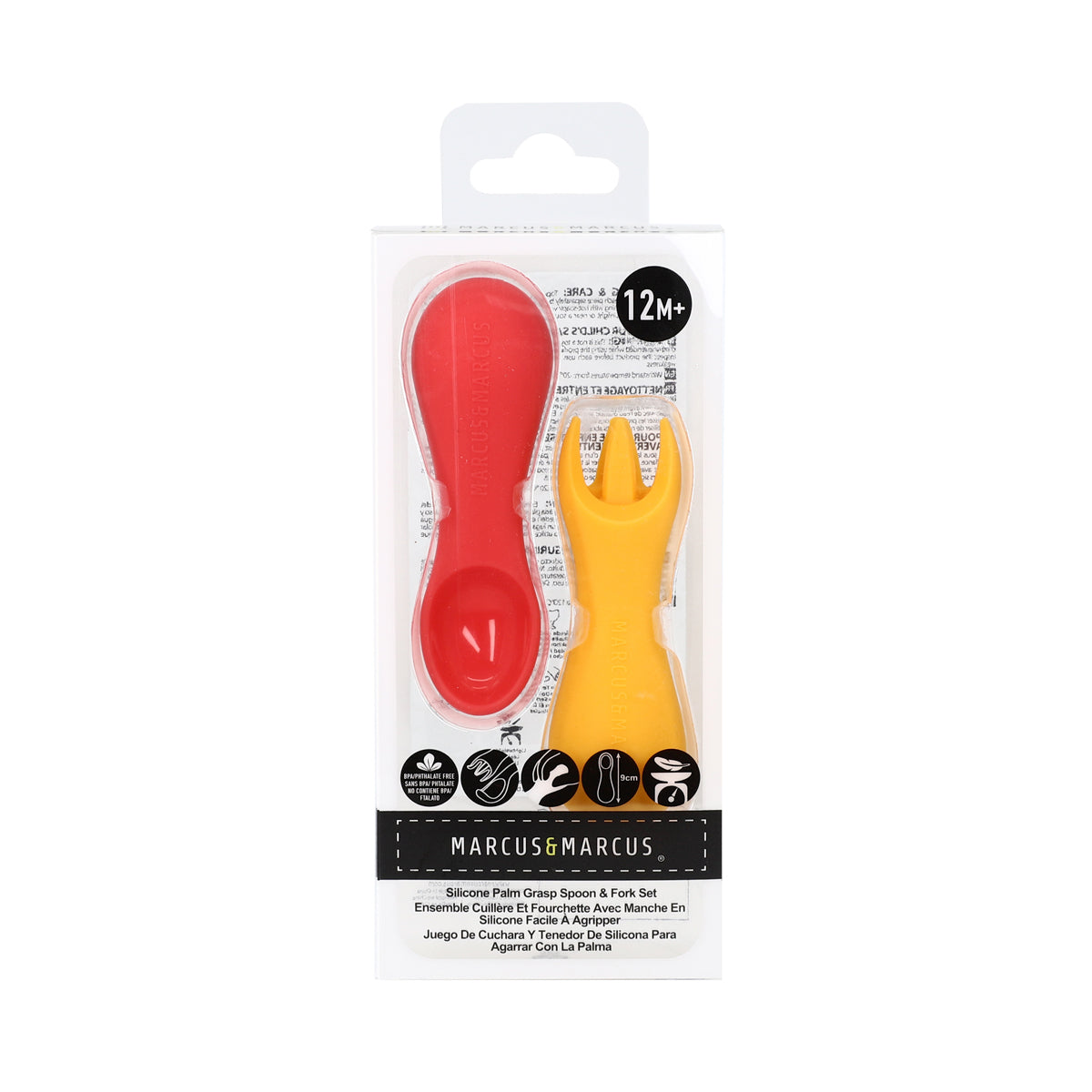 Kit Colher E Garfo Para Treinamento Em Silicone Leão Marcus - Vermelho