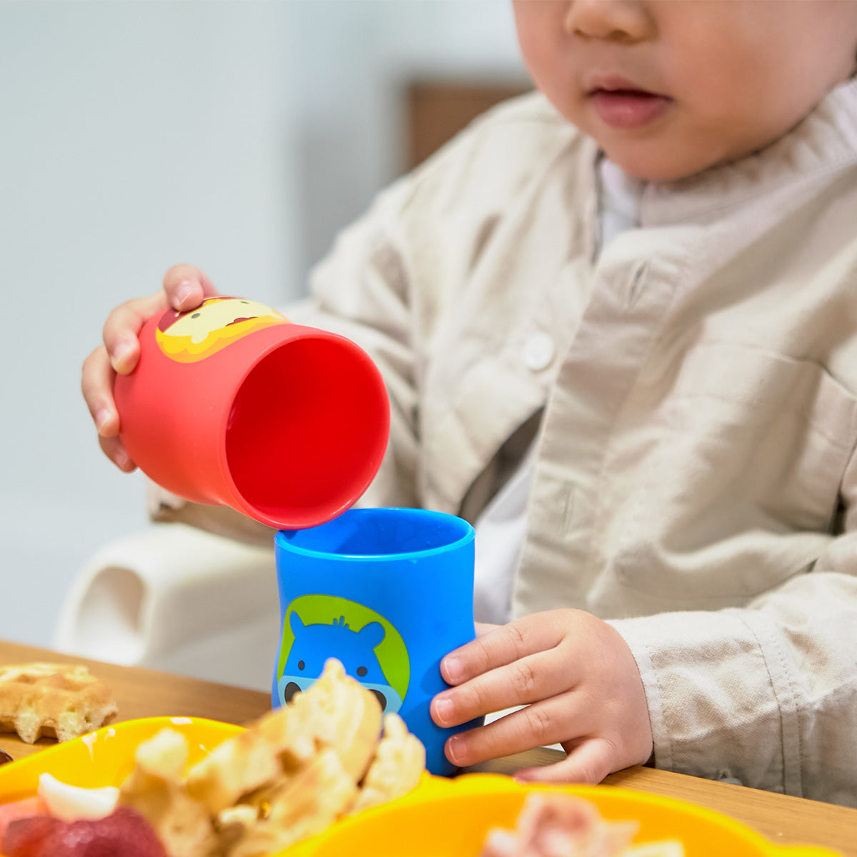 Copo Anatômico Em Silicone 120Ml Hipopótamo Lucas - Azul