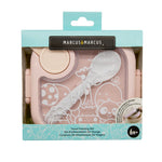 Kit Viagem 2 Tigelas. Colher E Tesoura Alimentar Rosa
