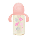 Copo De Transição 2 Fases Com Bico E Canudo Em Silicone E Ppsu 300 Ml Rosa