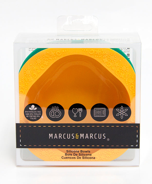 Kit com 2 Tigelas em Silicone 200 ml - Amarelo e Verde