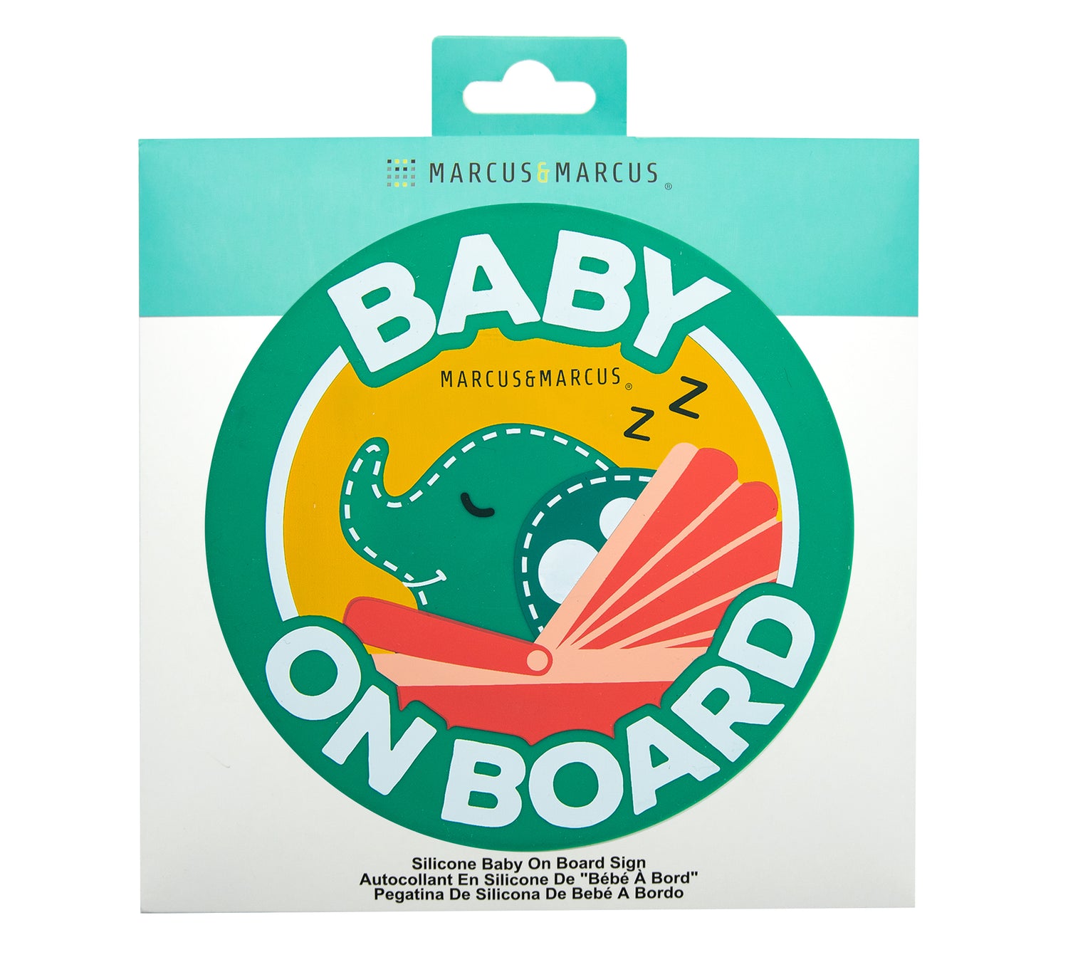 Baby On Board Para Carro/Vidro Elefante Ollie - Verde