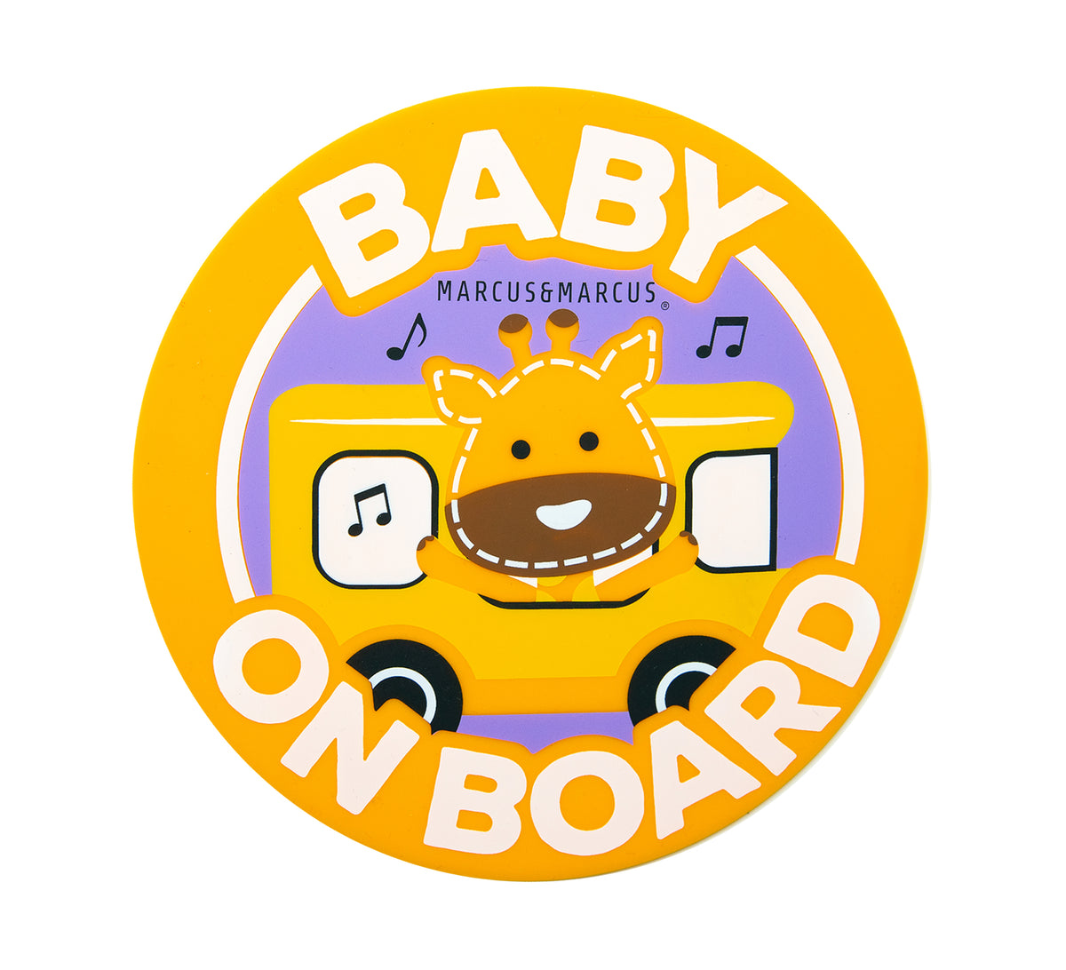 Baby On Board Para Carro/Vidro Girafa Lola - Amarelo