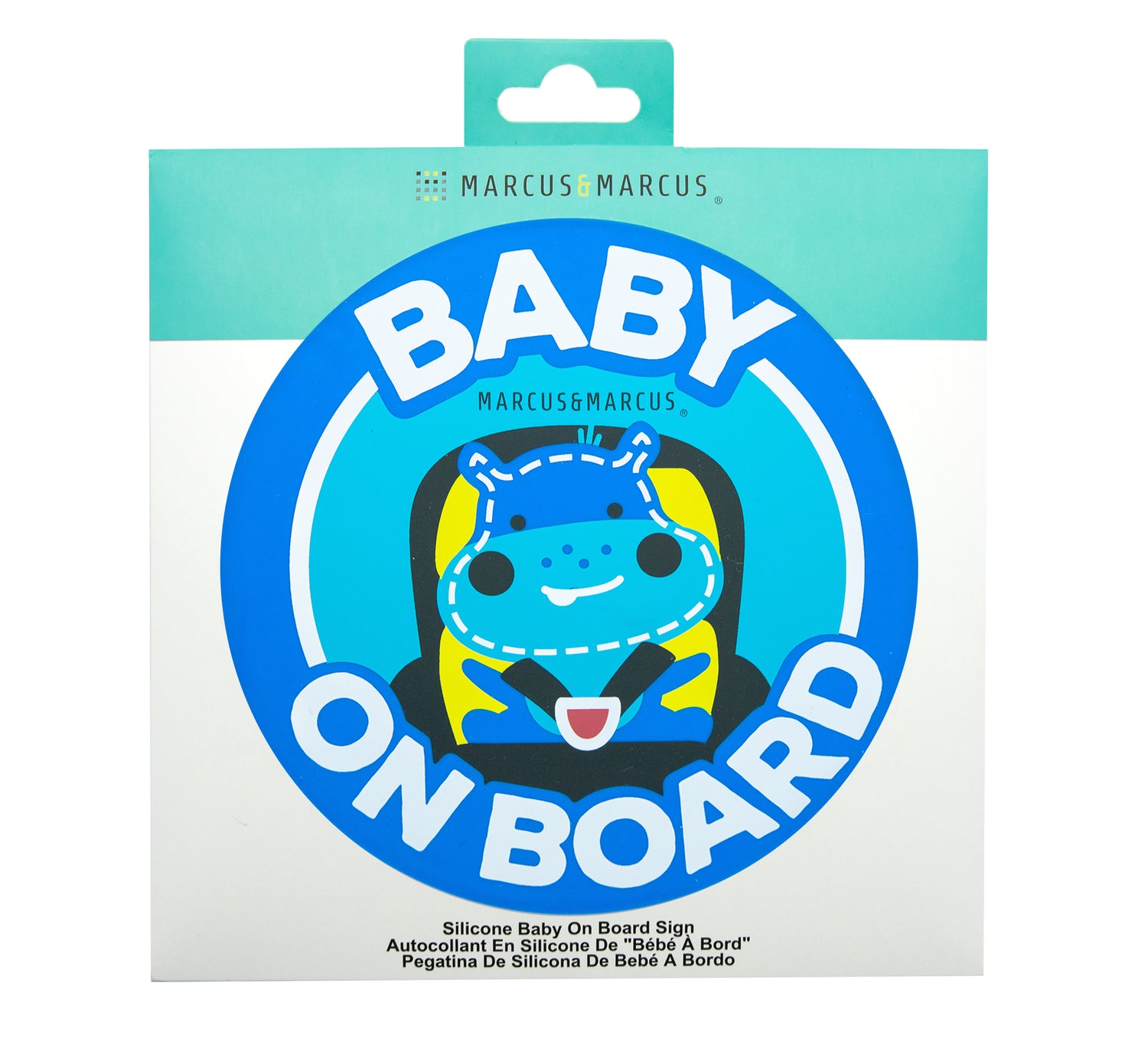 Baby On Board Para Carro/Vidro Hipopótamo Lucas - Azul
