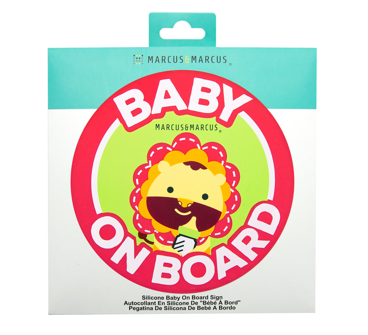 Baby On Board Para Carro/Vidro Leão Marcus - Vermelho