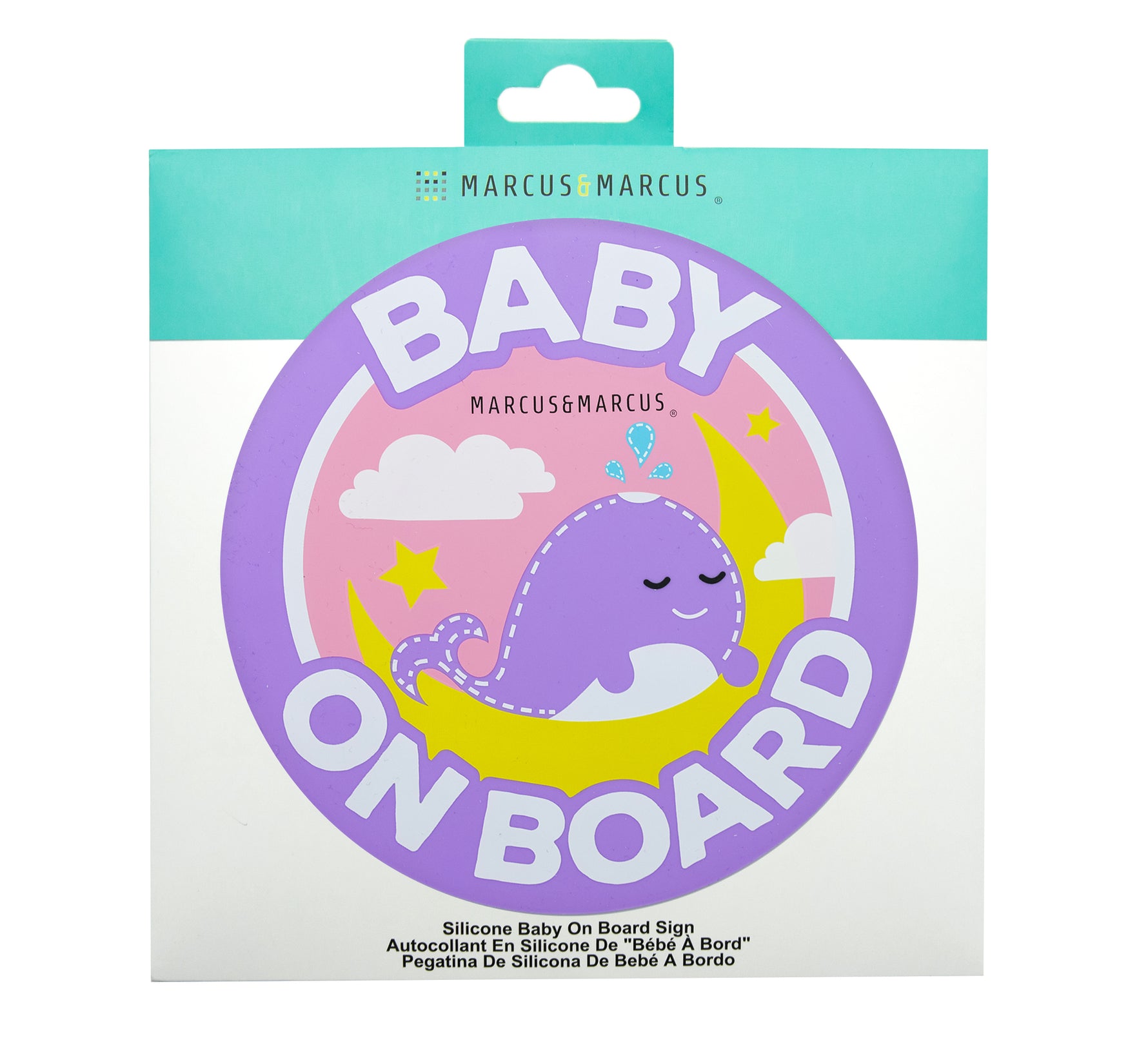 Baby On Board Para Carro/Vidro Baleia Willo - Lilás