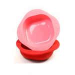 Kit Com 2 Tigela Em Silicone 200Ml Vermelho E Rosa