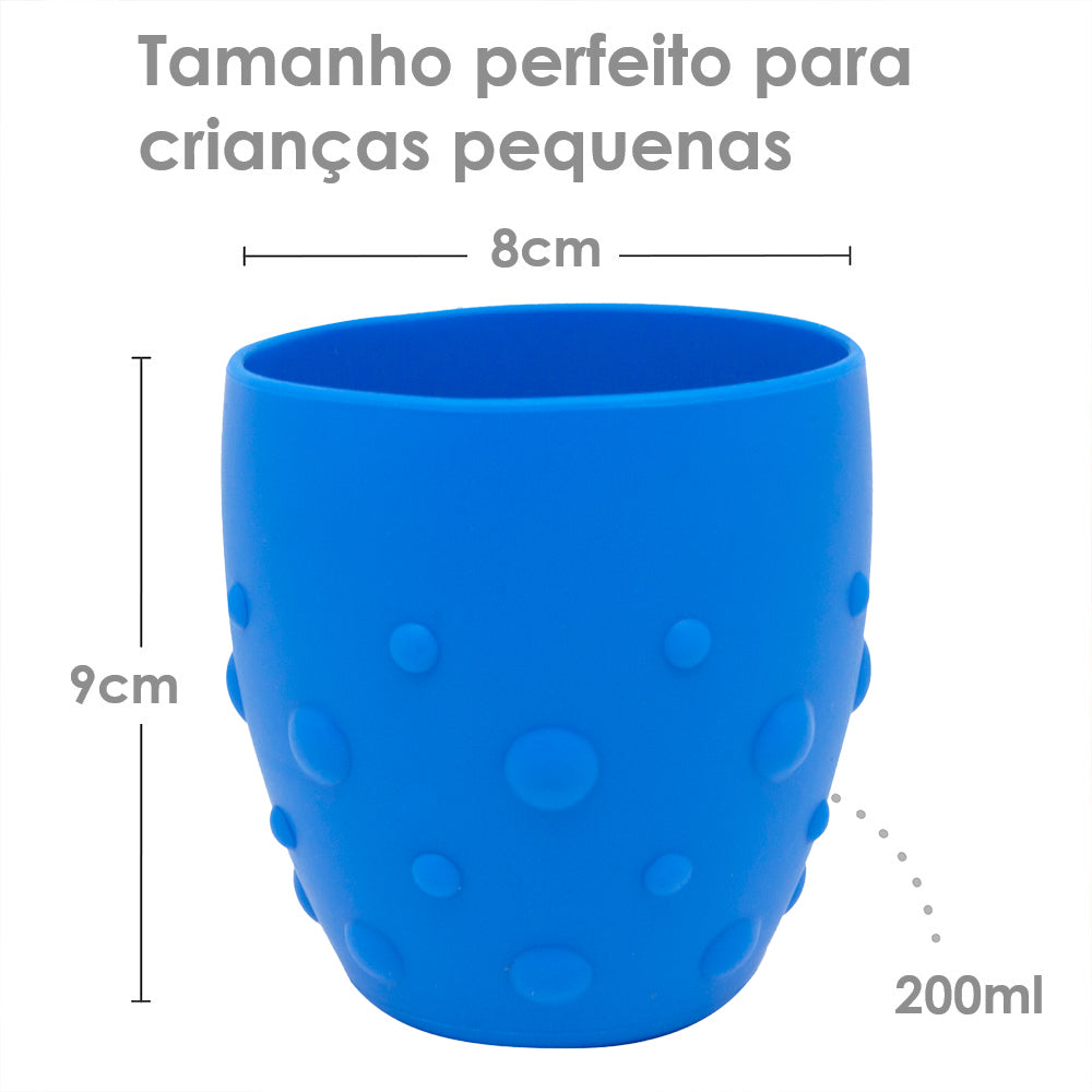 Copo Treinamento 200Ml Hipopótamo Lucas - Azul