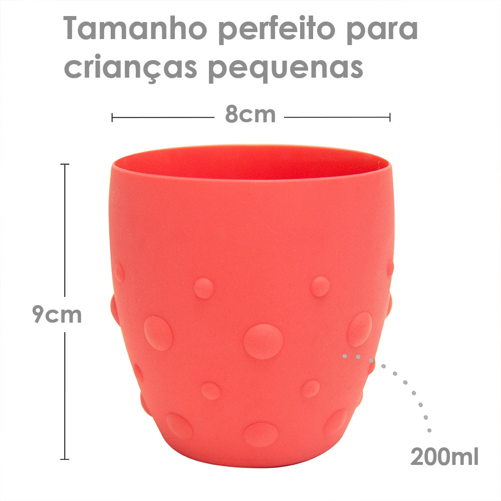 Copo Treinamento 200Ml Leão Marcus - Vermelho