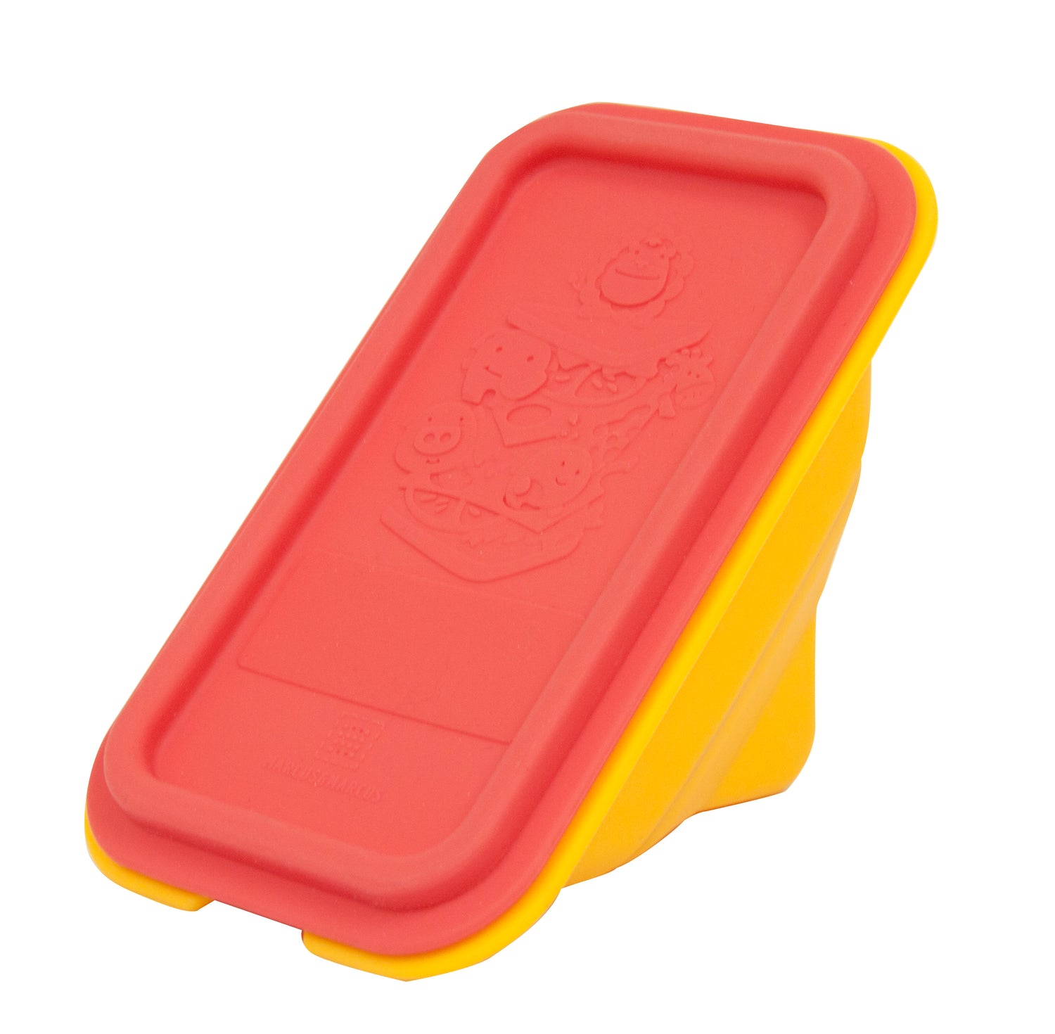 Porta Sanduíche Dobrável E Com Tampa Em Silicone Leão Marcus - Vermelho