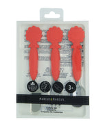 Kit Com Faca. Garfo E Colher Com Inox 3 Pcs Leão Marcus Leão Marcus - Vermelho