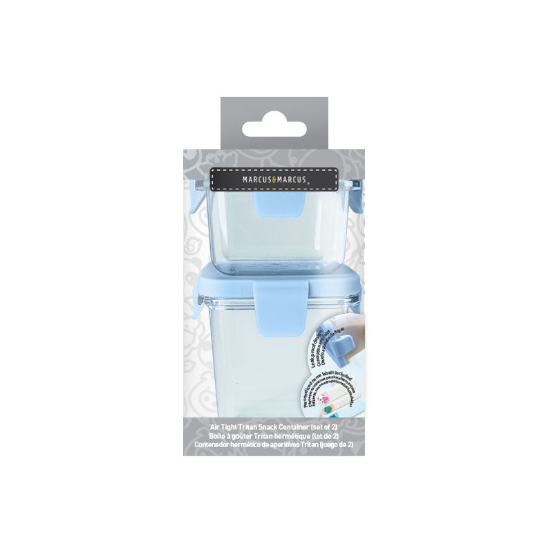 Kit Com 2 Potes Em Tritan 120/240Ml Azul Bebê