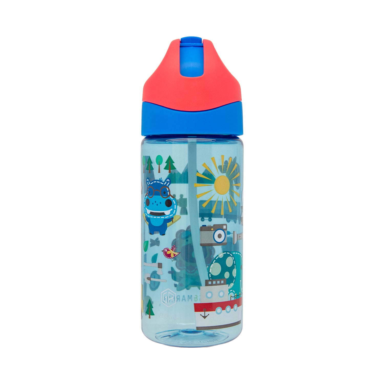 Garrafa Em Tritan Antigermes 400Ml Azul