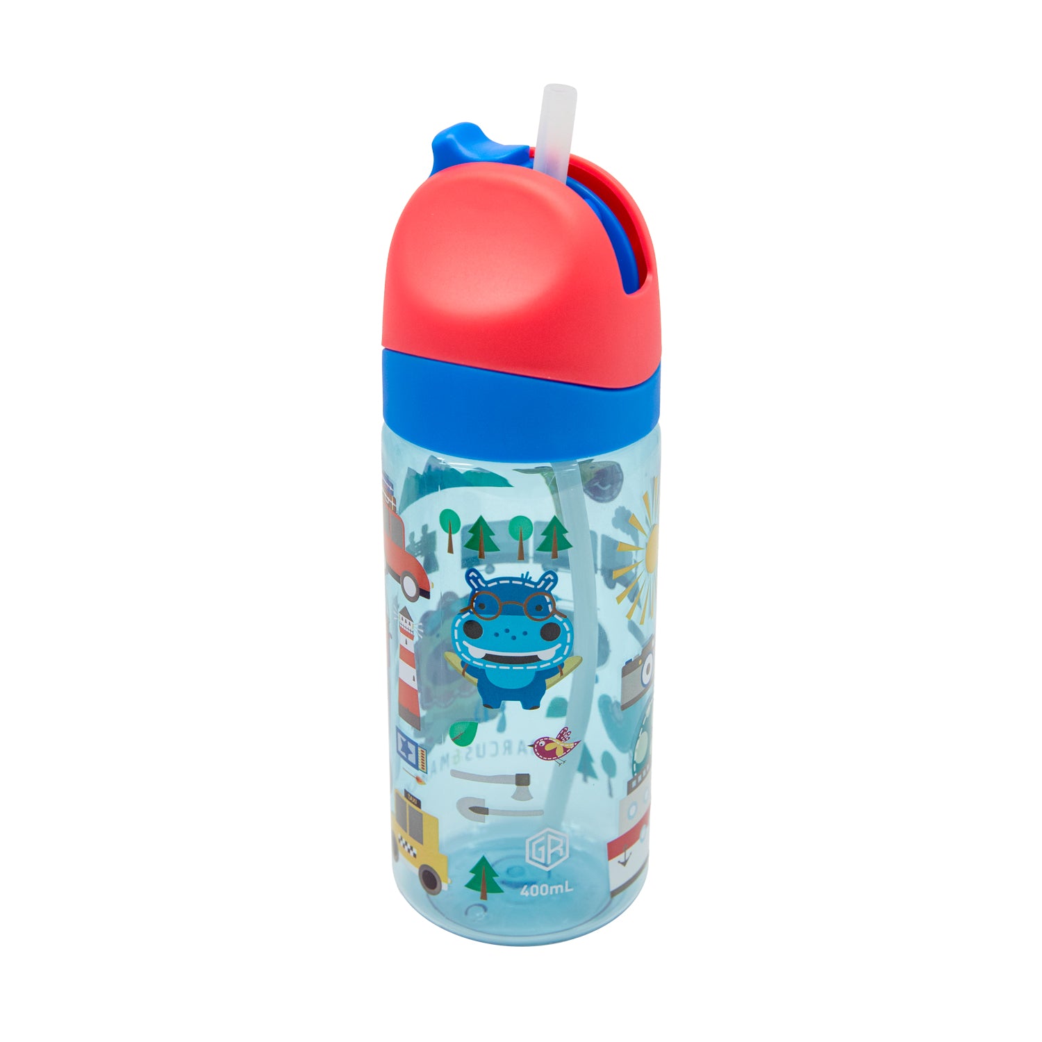 Garrafa Antigermes em Tritan 400 ml Aventura - Azul