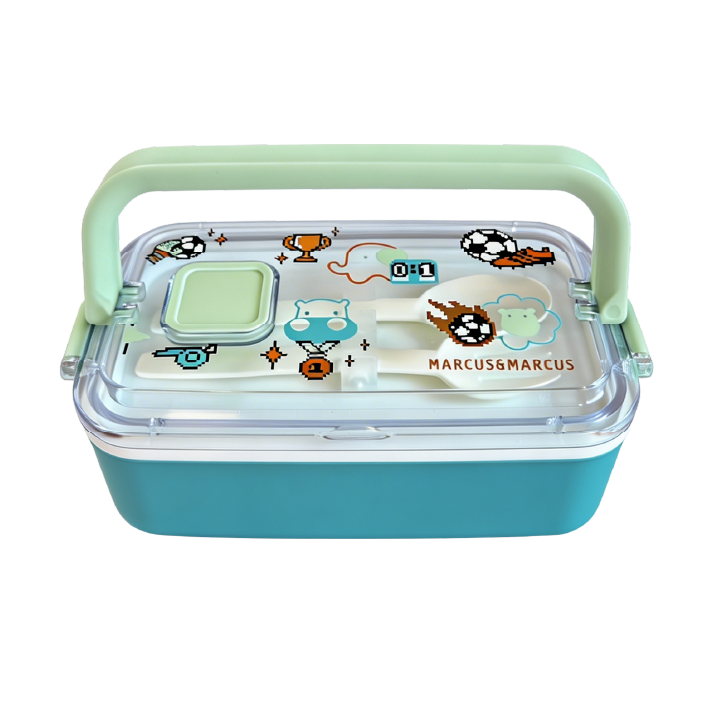 Lancheira Dupla Bento Box 8 Peças Futebol