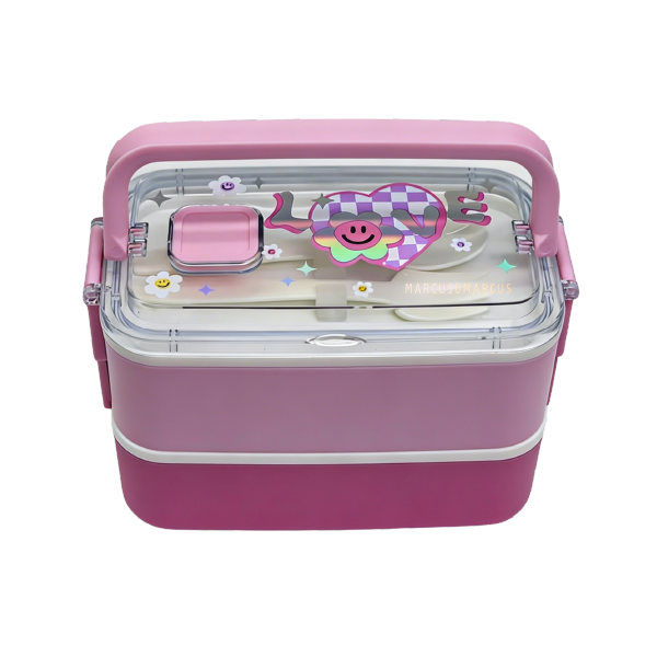 Lancheira Dupla Bento Box 8 Peças Primavera