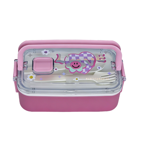 Lancheira Dupla Bento Box 8 Peças Primavera