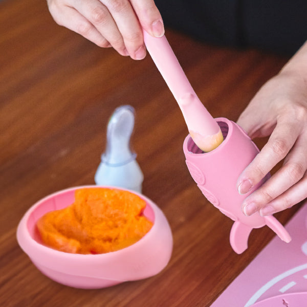Kit para Introdução Alimentar com Colher Dosadora - Rosa