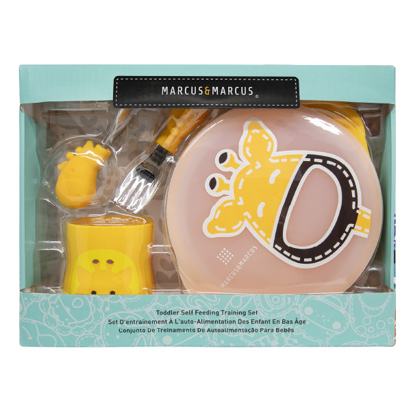 Kit de Alimentação com Copo Anatômico Girafa Lola - Amarelo
