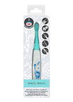 Massageador De Gengiva Elétrico Com Refil Silicone Azul