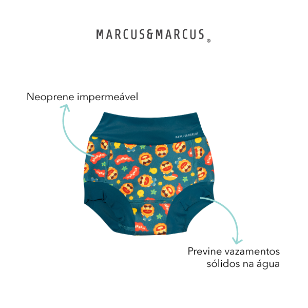 Sunga/Cueca Bebê Ecológica Reutilizável para Praia e Piscina Leão Marcus