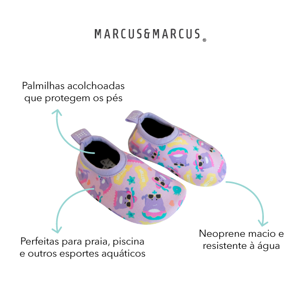 Sapatilha Infantil Aquática Antiderrapante Baleia Awillo