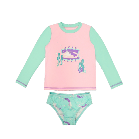CONJUNTO CAMISETA E CALCINHA UV +50 GATINHA SEREIA