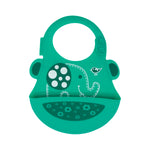 BABADOR EM SILICONE ELEFANTE OLLIE - VERDE
