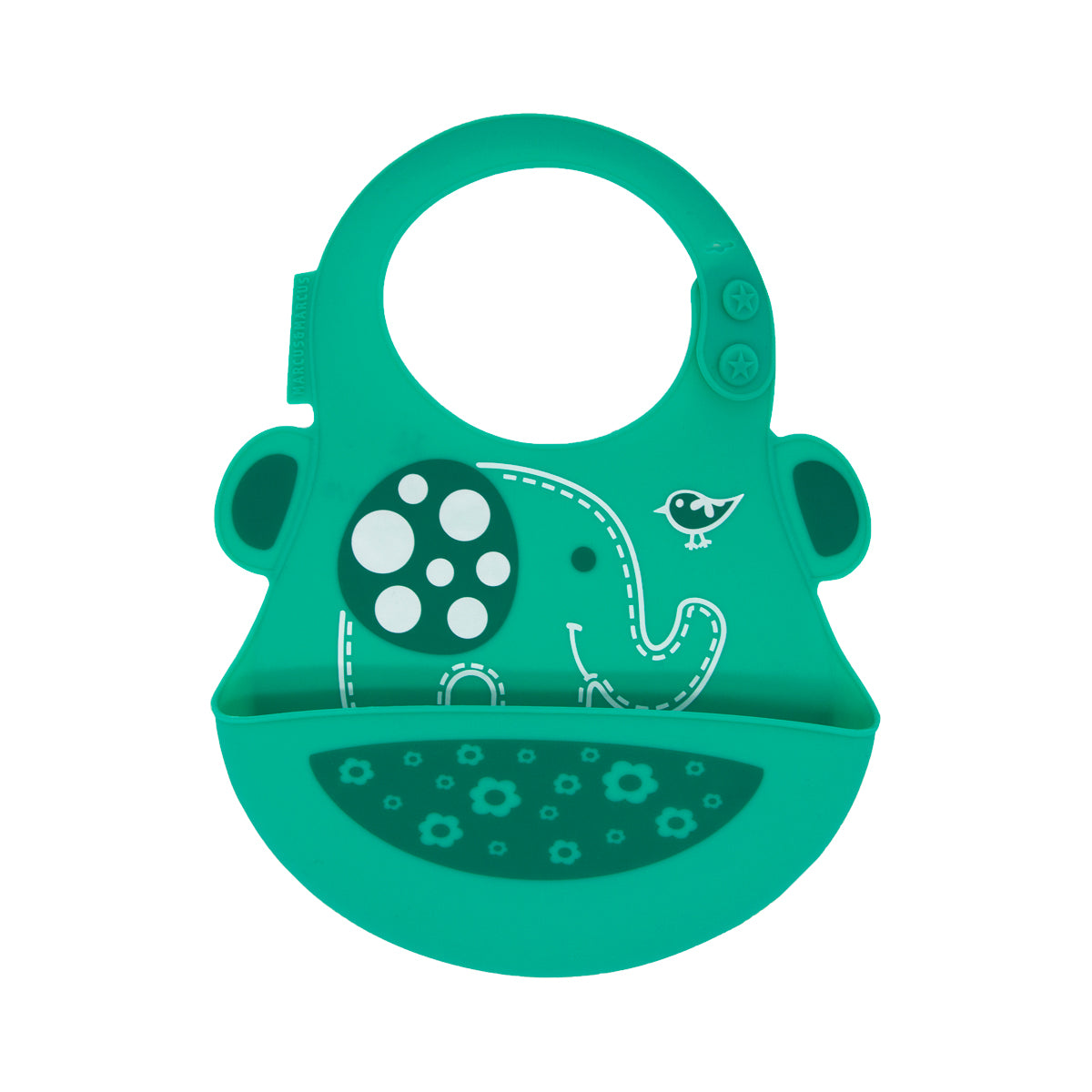 BABADOR EM SILICONE ELEFANTE OLLIE - VERDE