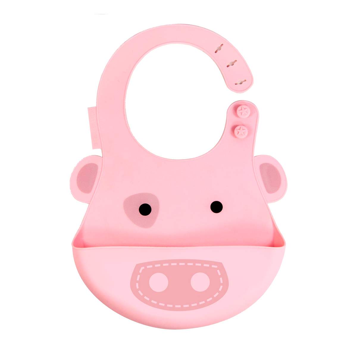 BABADOR EM SILICONE PORQUINHA POKEY - ROSA
