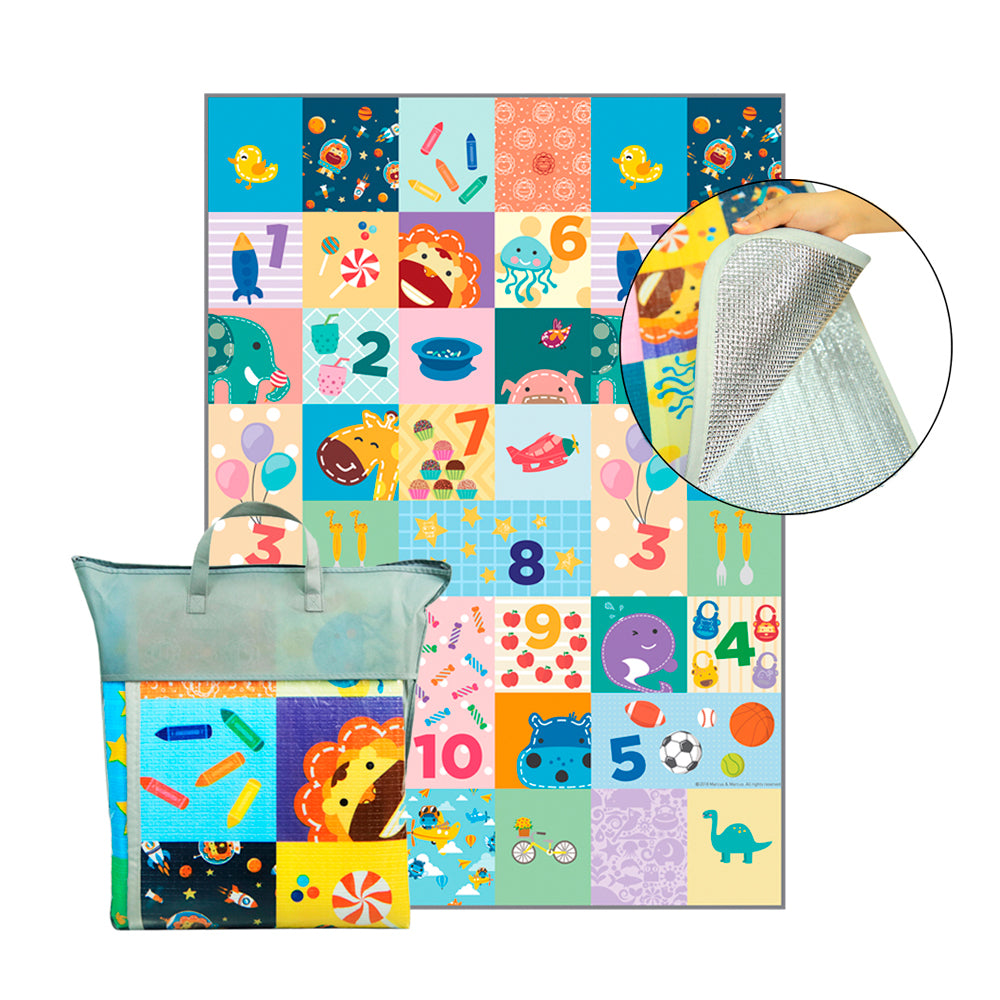 TAPETE EPE PORTÁTIL CONTAGEM DIVERTIDA 180X150X0.5CM MULTICOLORIDO