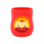 COPO ANATÔMICO EM SILICONE 120ML LEÃO MARCUS - VERMELHO