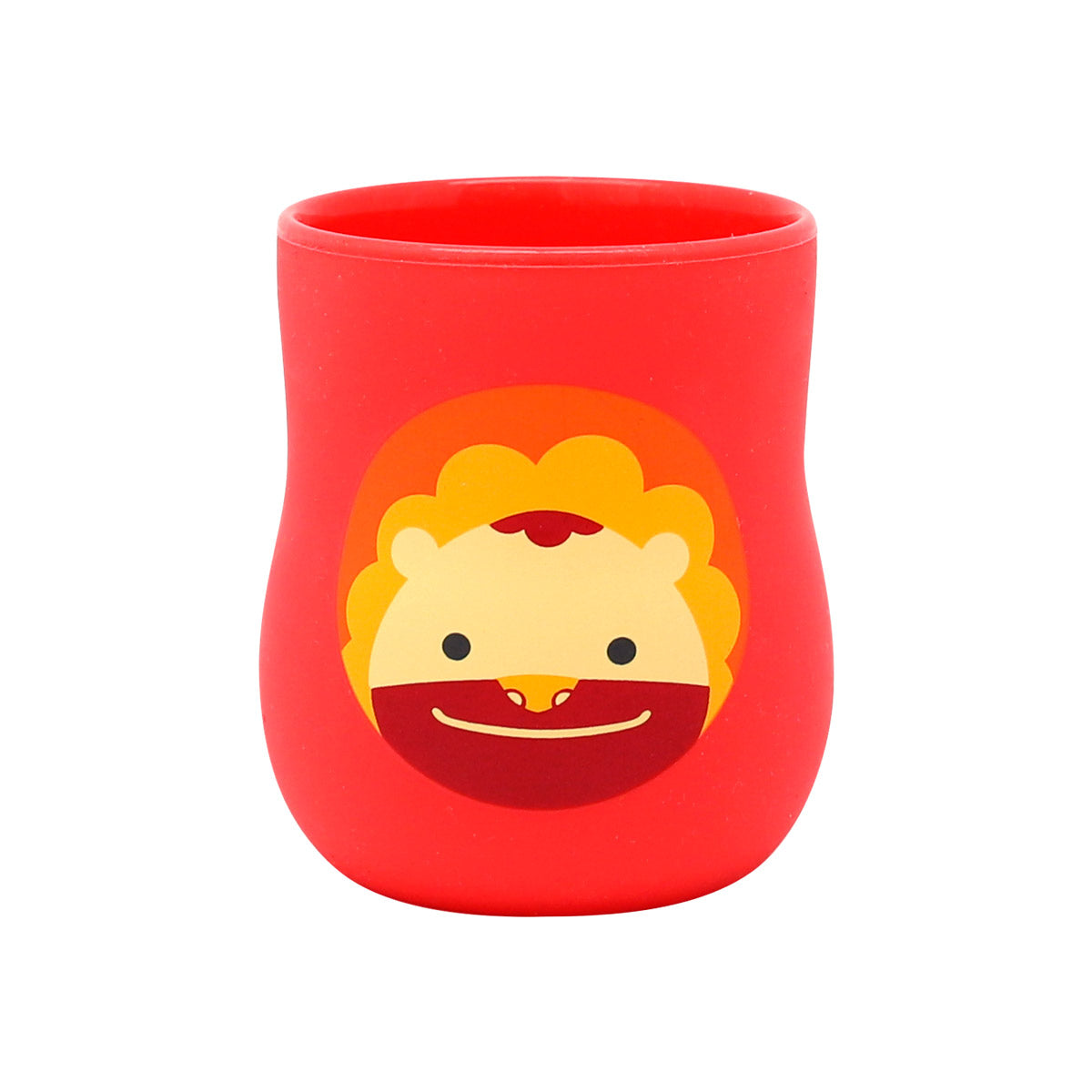 COPO ANATÔMICO EM SILICONE 120ML LEÃO MARCUS - VERMELHO