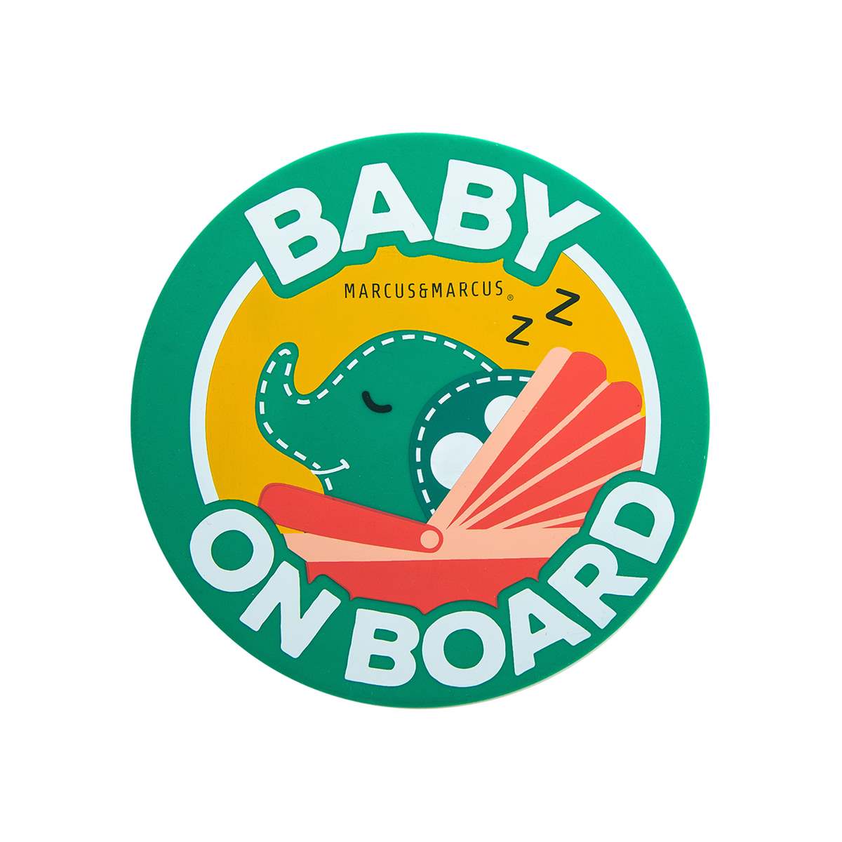 BABY ON BOARD PARA CARRO/VIDRO ELEFANTE OLLIE - VERDE