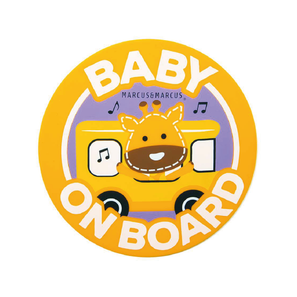 BABY ON BOARD PARA CARRO/VIDRO GIRAFA LOLA - AMARELO