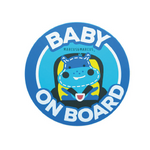 BABY ON BOARD PARA CARRO/VIDRO HIPOPÓTAMO LUCAS - AZUL