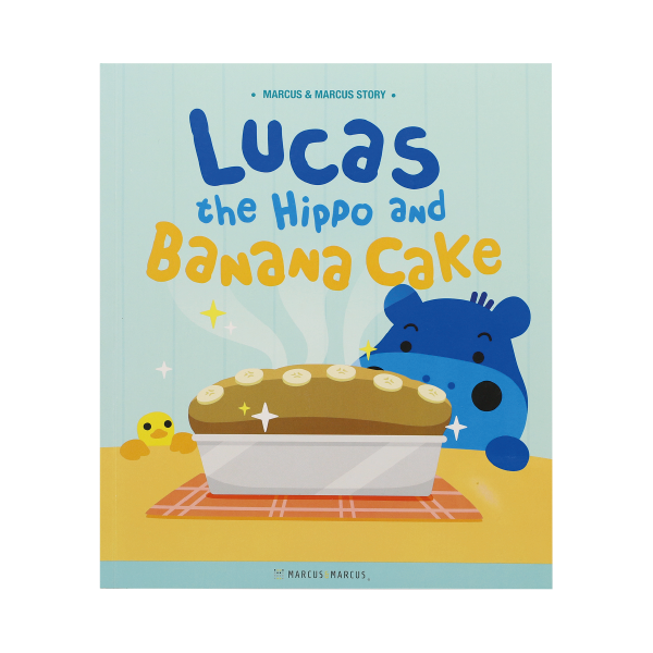 LIVRO - LUCAS THE HIPPO AND BANANA CAKE HIPOPÓTAMO LUCAS - AZUL