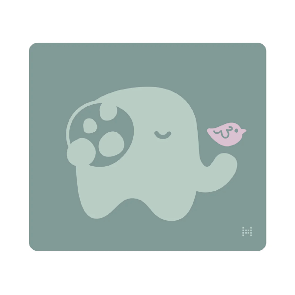 Jogo Americano Em Silicone Elefante Ollie - Verde Menta