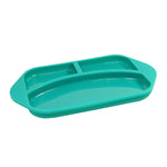 PRATO COM 3 DIVISÓRIAS EM SILICONE ELEFANTE OLLIE - VERDE