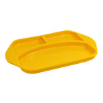 PRATO COM 3 DIVISÓRIAS EM SILICONE GIRAFA LOLA - AMARELO