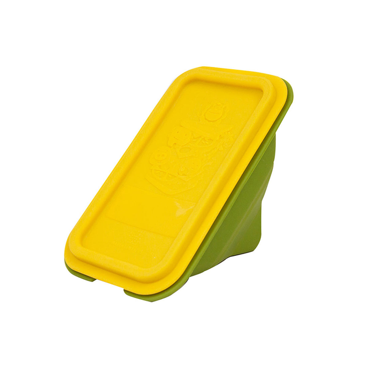 PORTA SANDUÍCHE DOBRÁVEL E COM TAMPA EM SILICONE GIRAFA LOLA - AMARELO